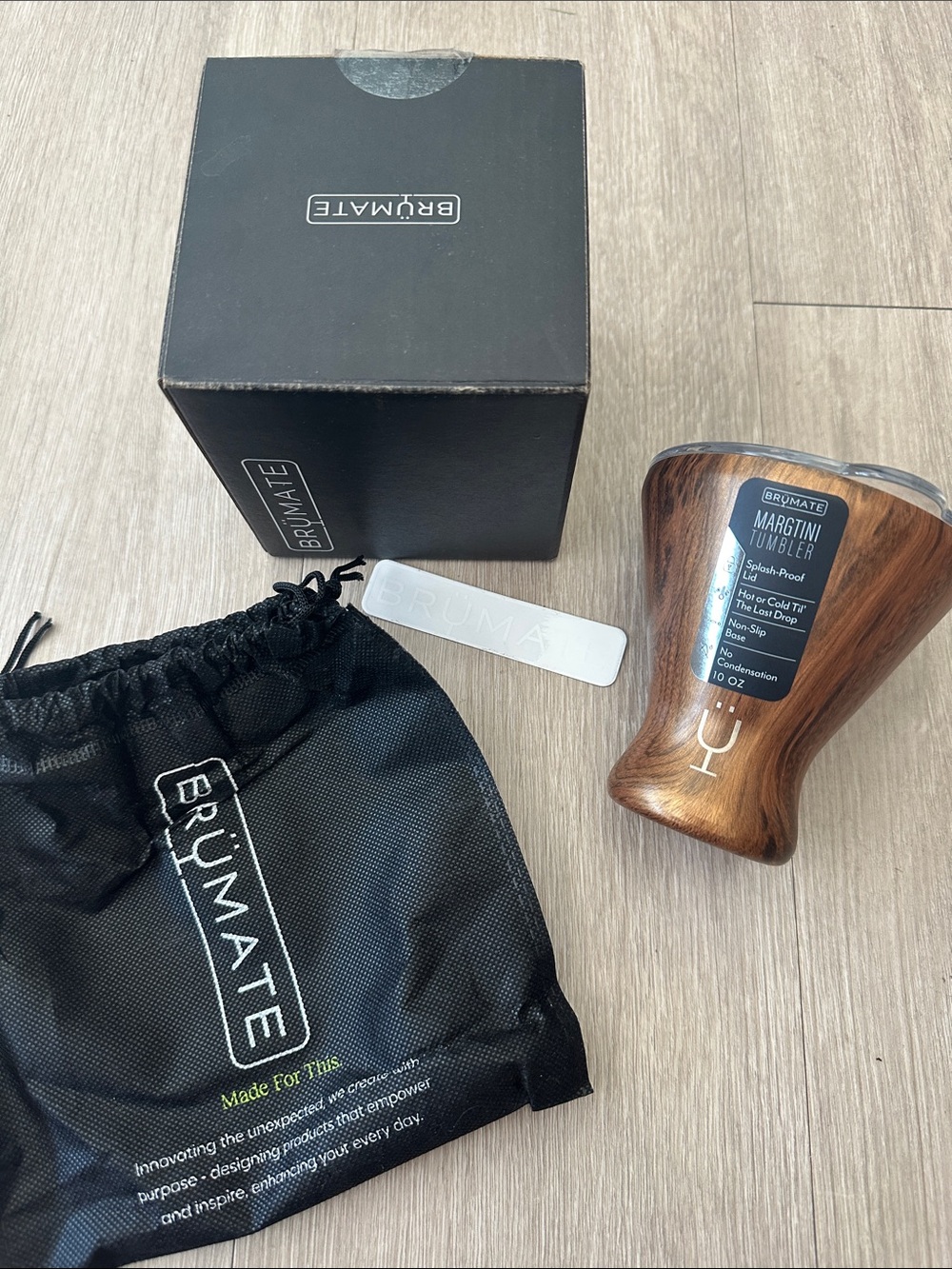 Brumate wood martini tumbler